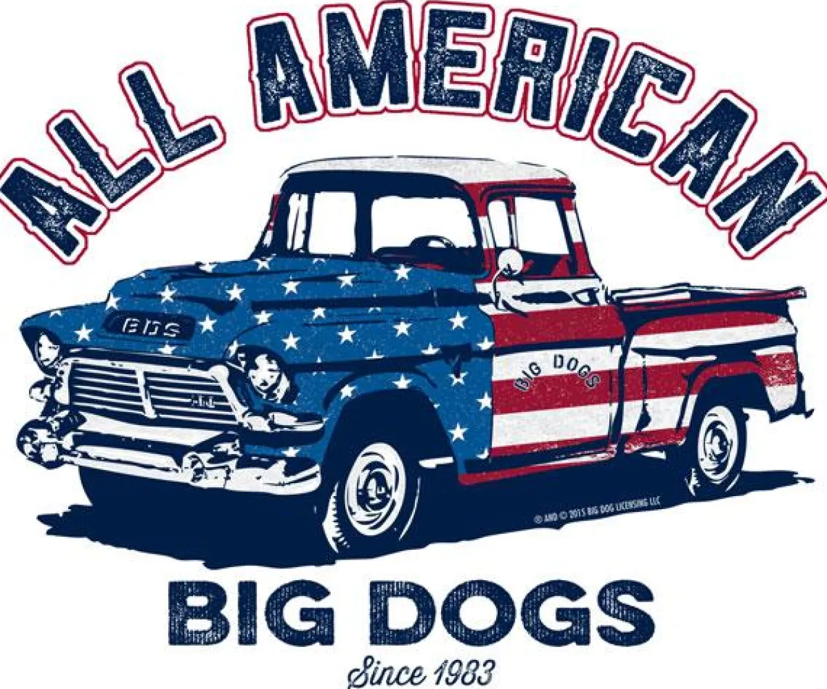 Big Dogs Patriotic|Hobby|All American Truck T-Shirt