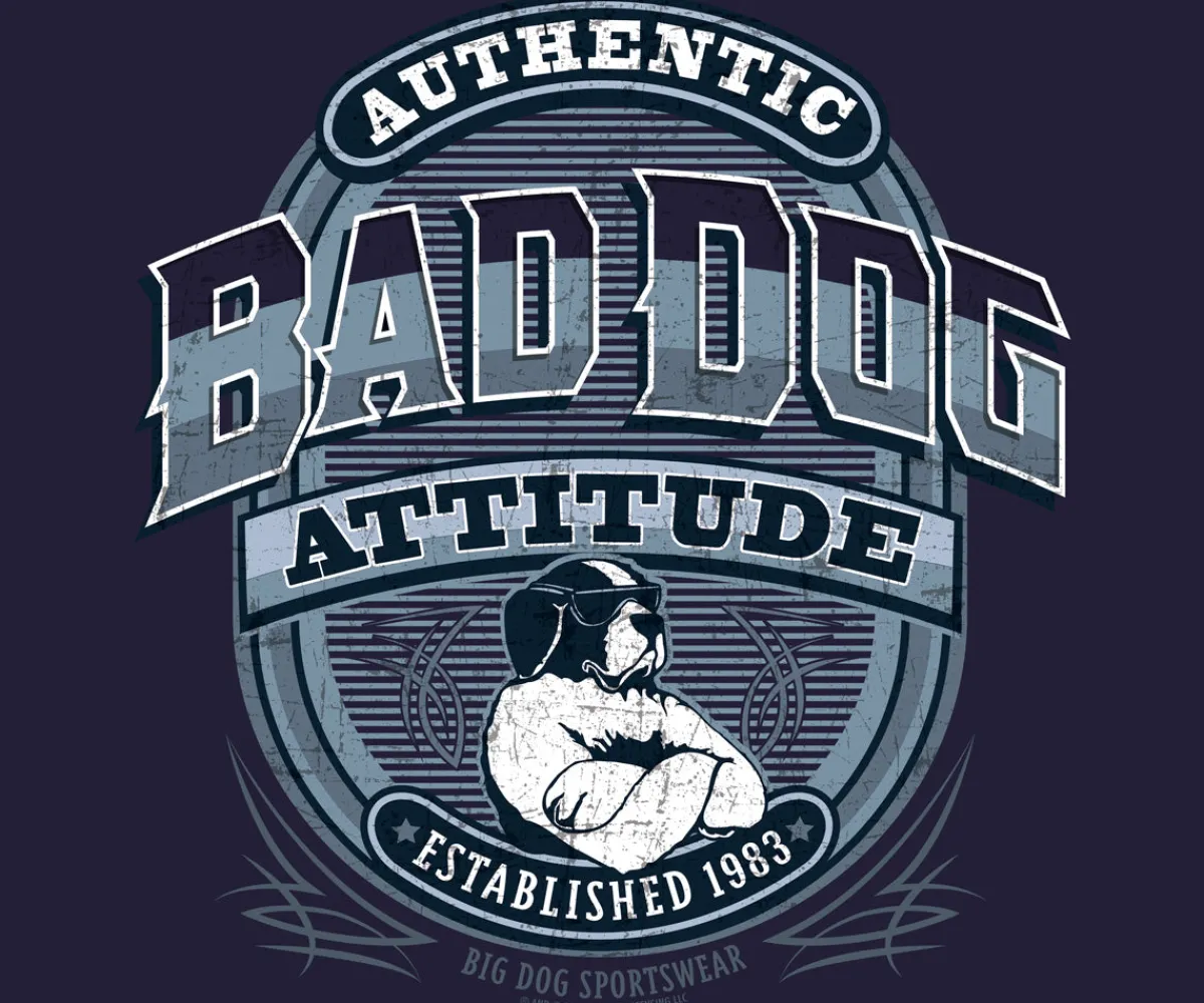 Big Dogs Long Sleeve Tees|Bad Dog Attitude Since 83 Long Sleeve T-Shirt