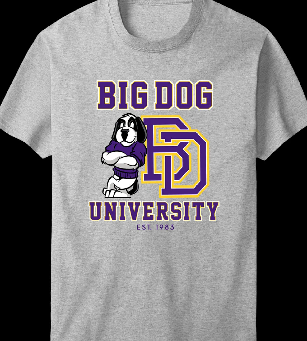 Big Dogs Sports|Bd University Purple Gold T-shirt