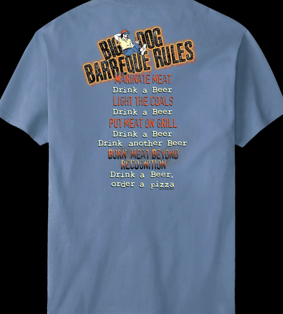 Big Dogs Food & Drink|Hobby|Big Dog BBQ Rules T-Shirt