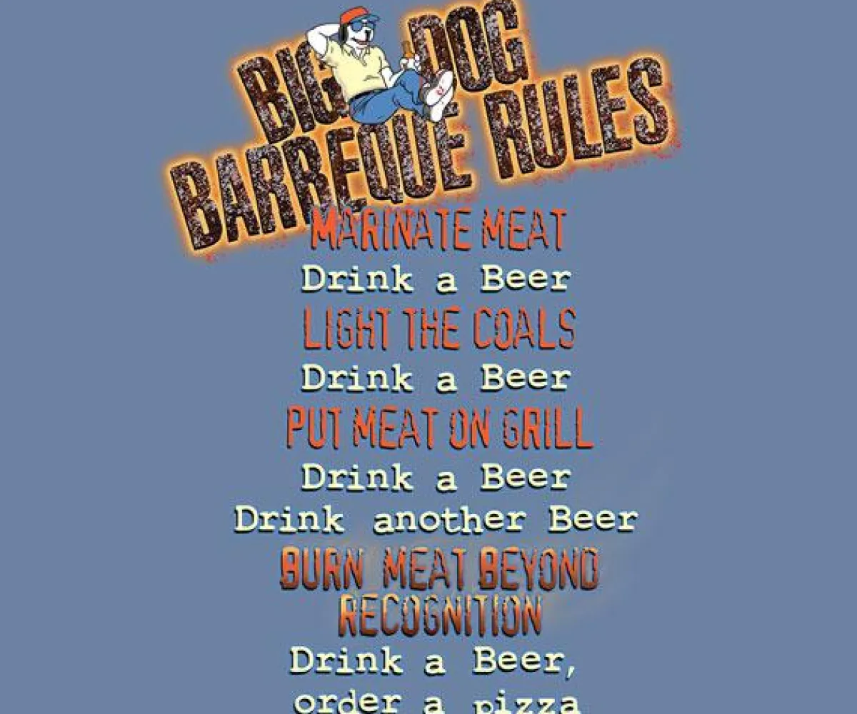 Big Dogs Food & Drink|Hobby|Big Dog BBQ Rules T-Shirt