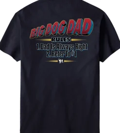 Big Dogs Big Attitude|Big Dog Dad Always Right T-Shirt