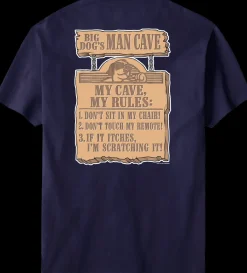 Big Dogs Big Attitude|Big Dog Man Cave Rules T-Shirt
