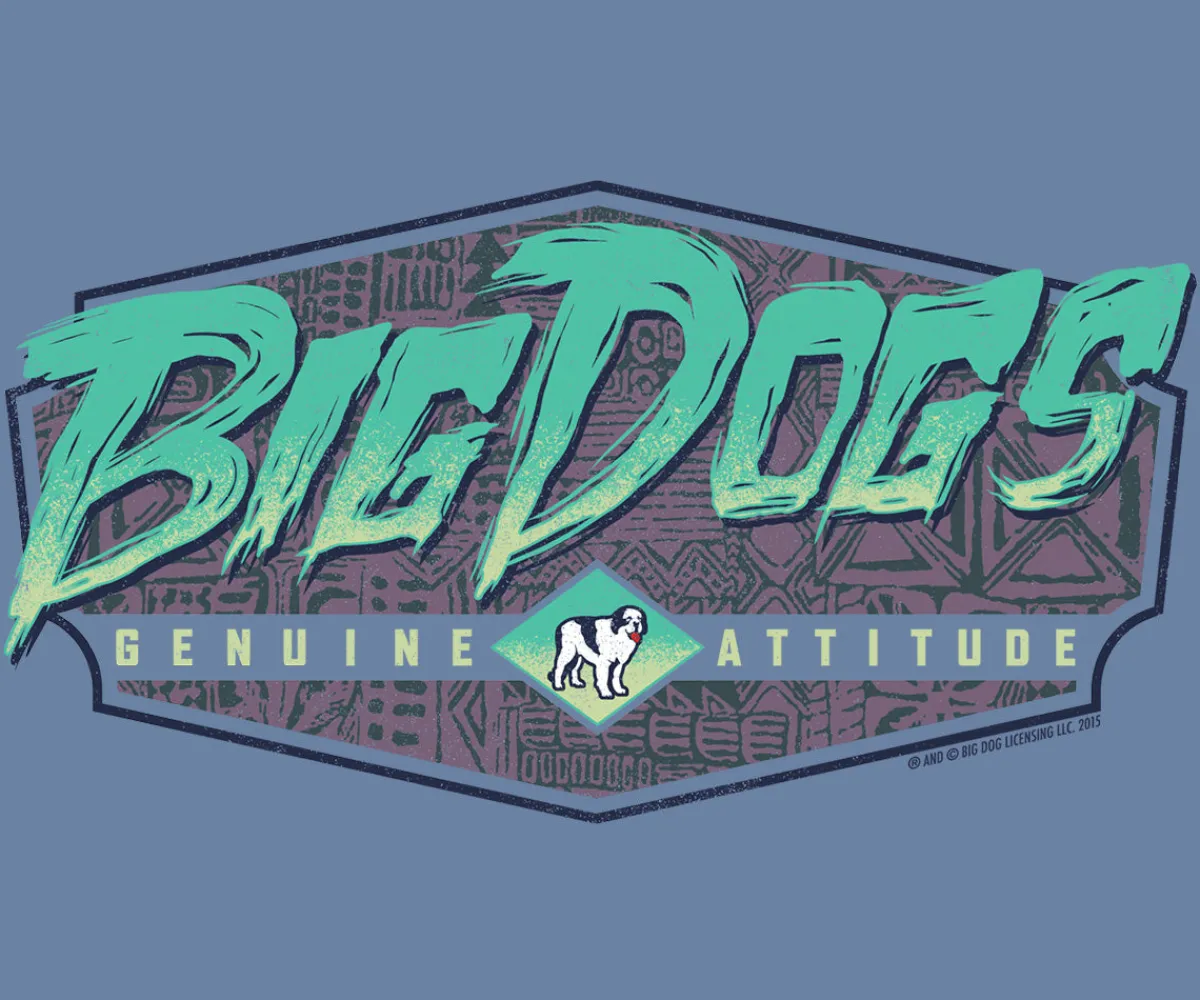 Big Dogs Logo Tees|Retro Batik T-Shirt