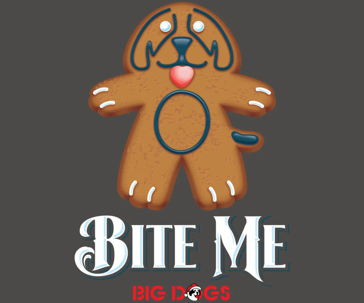 Big Dogs Food & Drink|Humor|Bite Me Holiday T-shirt