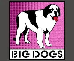 Big Dogs Logo Tees|Box Logo Pink T-Shirt