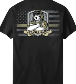 Big Dogs Occupation|Patriotic|Defend and Serve Military T-Shirt
