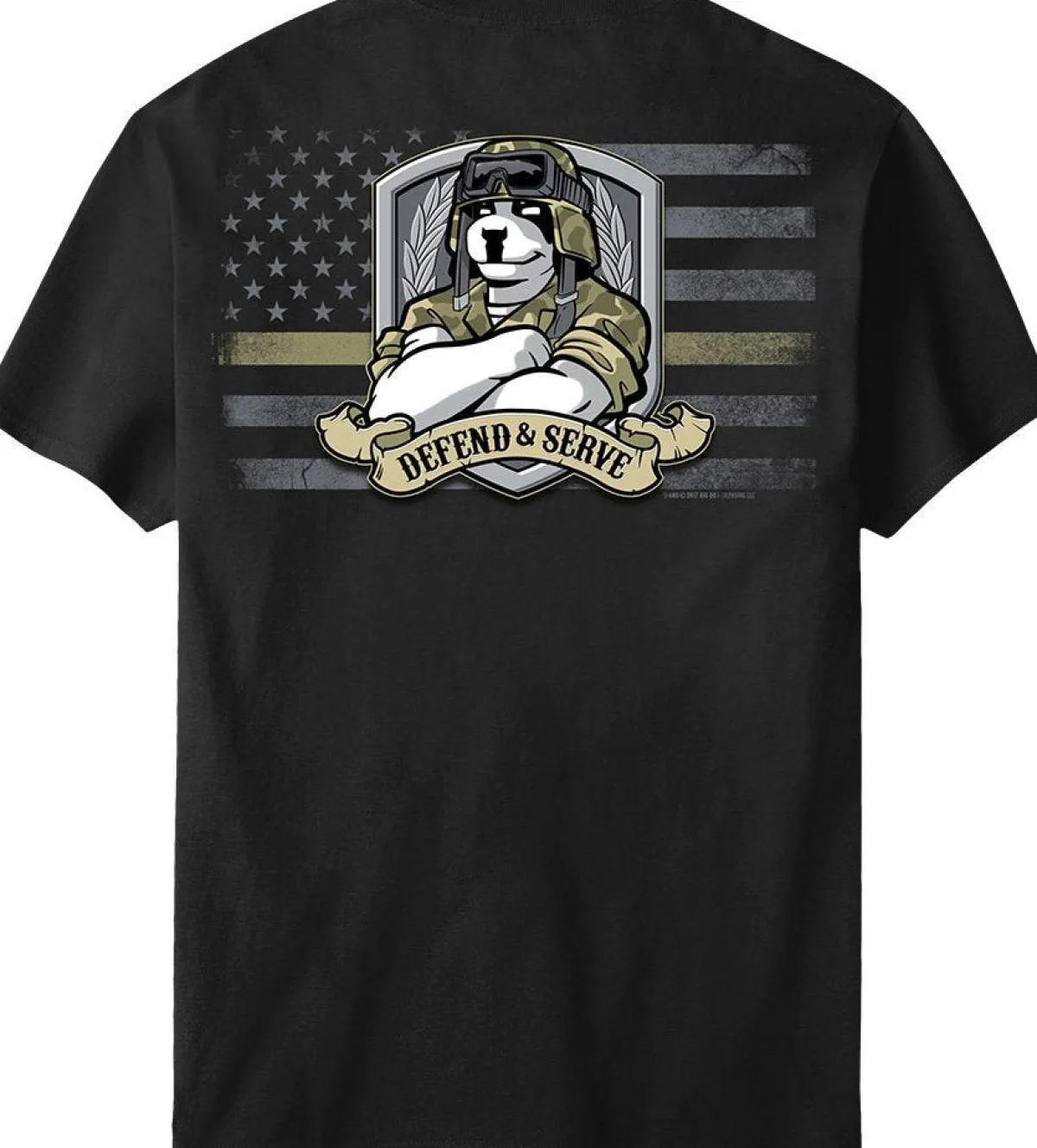 Big Dogs Occupation|Patriotic|Defend and Serve Military T-Shirt