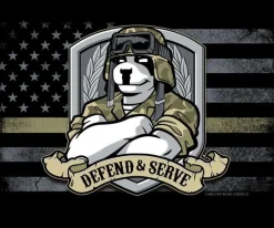 Big Dogs Occupation|Patriotic|Defend and Serve Military T-Shirt