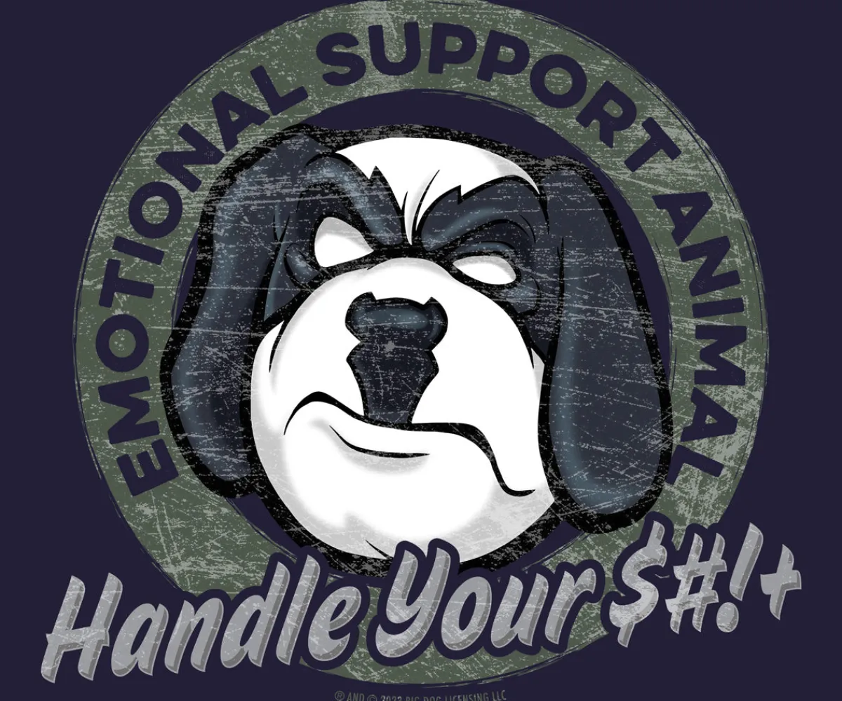 Big Dogs Big Attitude|Emotional Support Animal T-Shirt