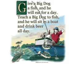 Big Dogs Hobby|Give A Big Dog A Fish T-Shirt