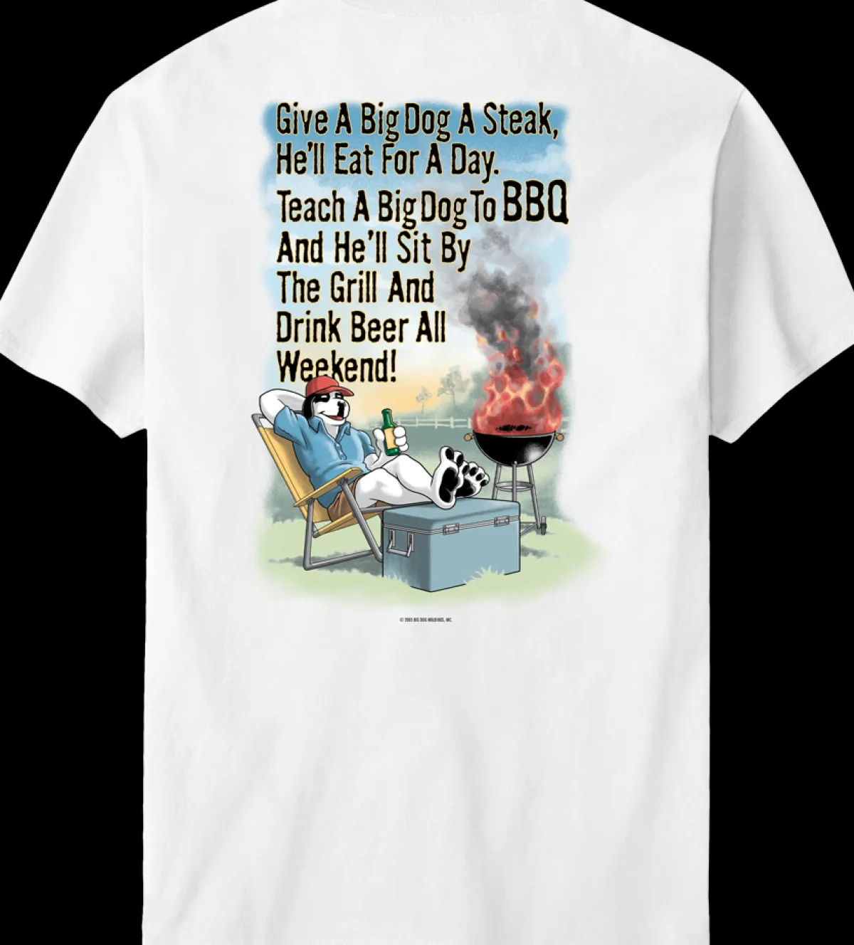 Big Dogs Food & Drink|Give A Big Dog A Steak BBQ T-Shirt
