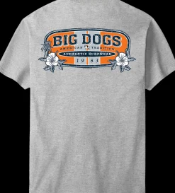 Big Dogs Logo Tees|Classic|Hibiscus Batik T-Shirt