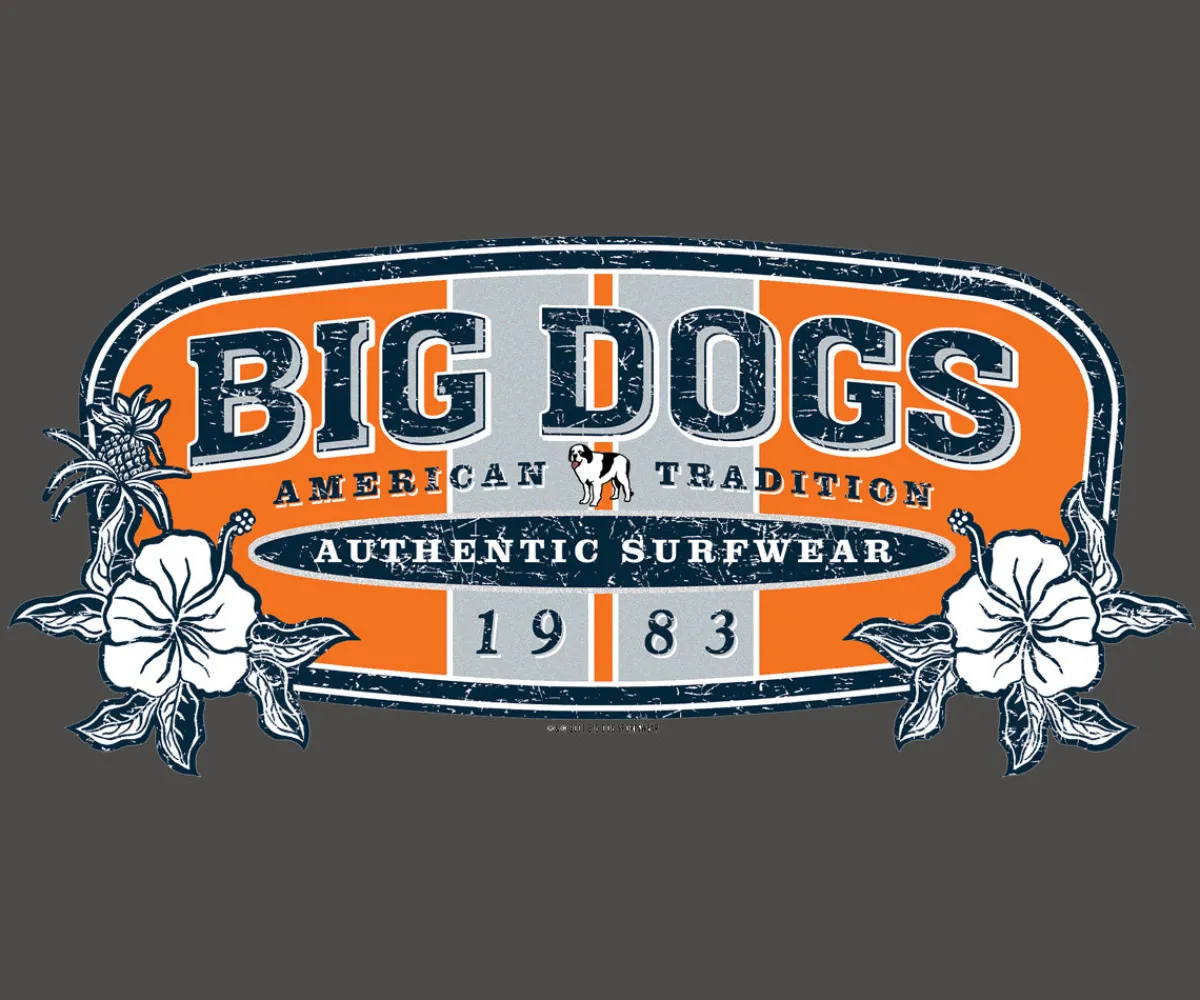 Big Dogs Logo Tees|Hibiscus Batik T-Shirt