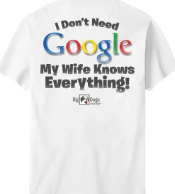 Big Dogs Humor|I Do Not Need Google T-Shirt