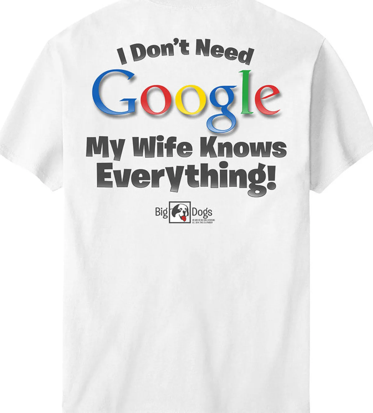 Big Dogs Humor|I Do Not Need Google T-Shirt