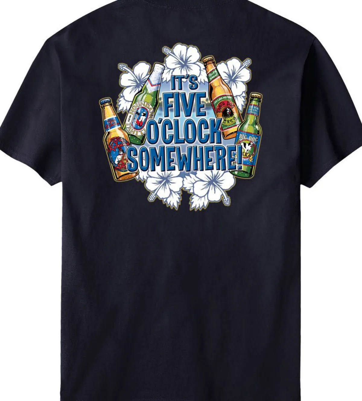 Big Dogs Food & Drink|Classic|It Is Five O Clock Somewhere T-Shirt