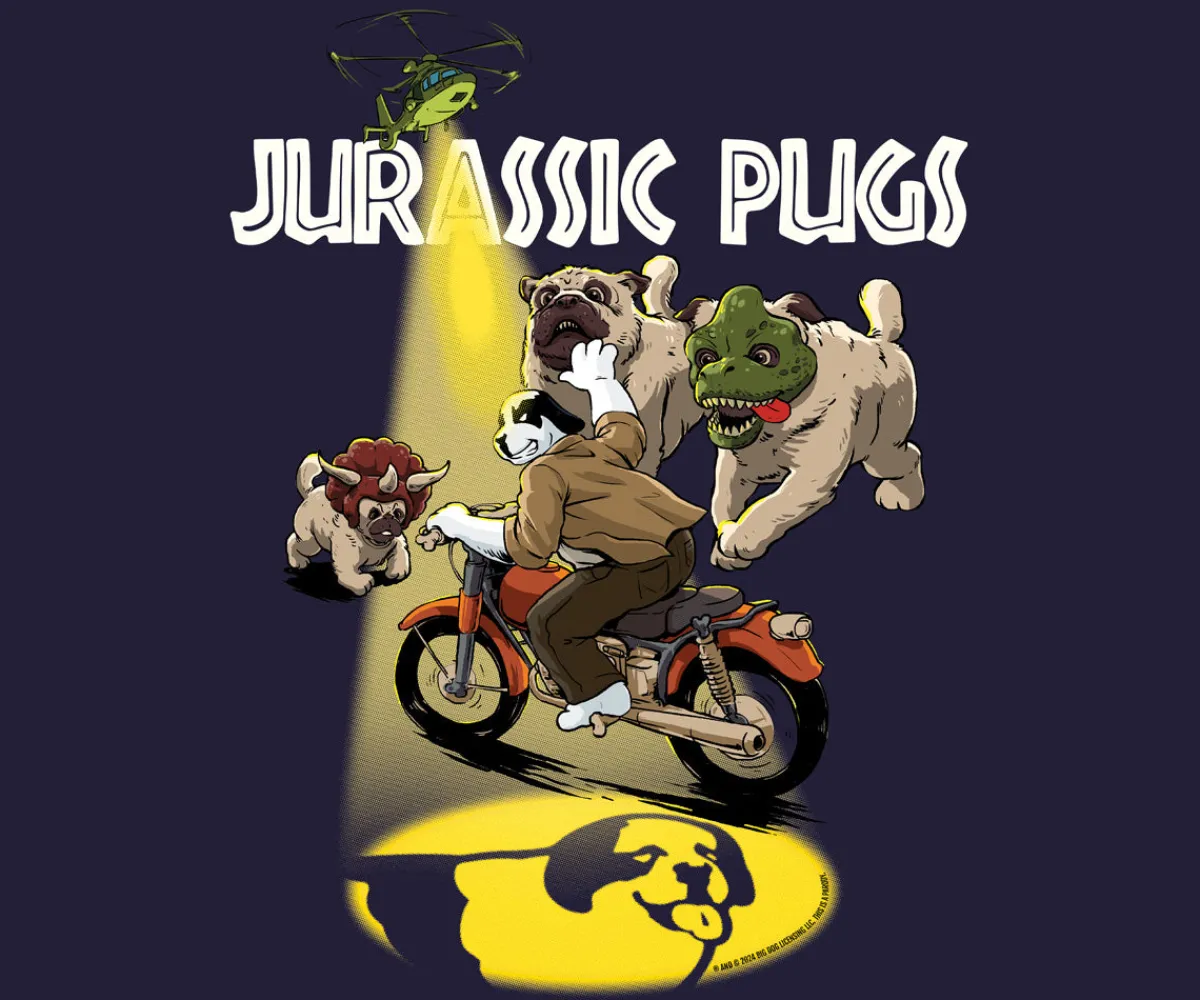 Big Dogs Parody|Jurassic Pugs T-shirt