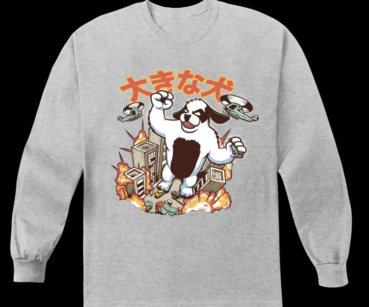 Big Dogs Long Sleeve Tees|Kaiju Dog Long Sleeve T-shirt