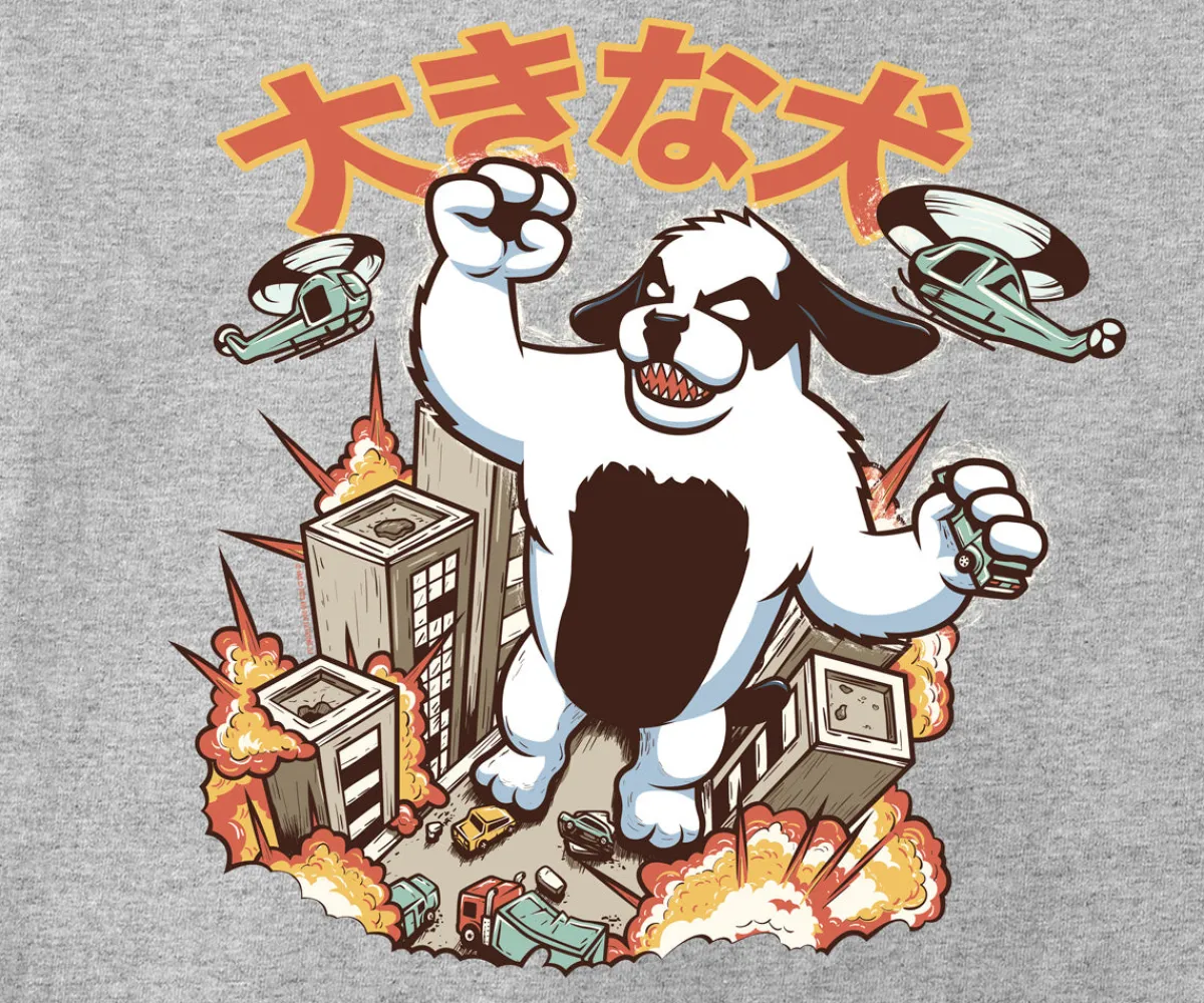 Big Dogs Long Sleeve Tees|Kaiju Dog Long Sleeve T-shirt