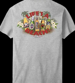 Big Dogs Food & Drink|Lifes a Beach T-Shirt