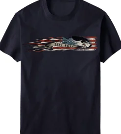 Big Dogs Patriotic|Chest Stripe|Live Free Chest Stripe T-Shirt