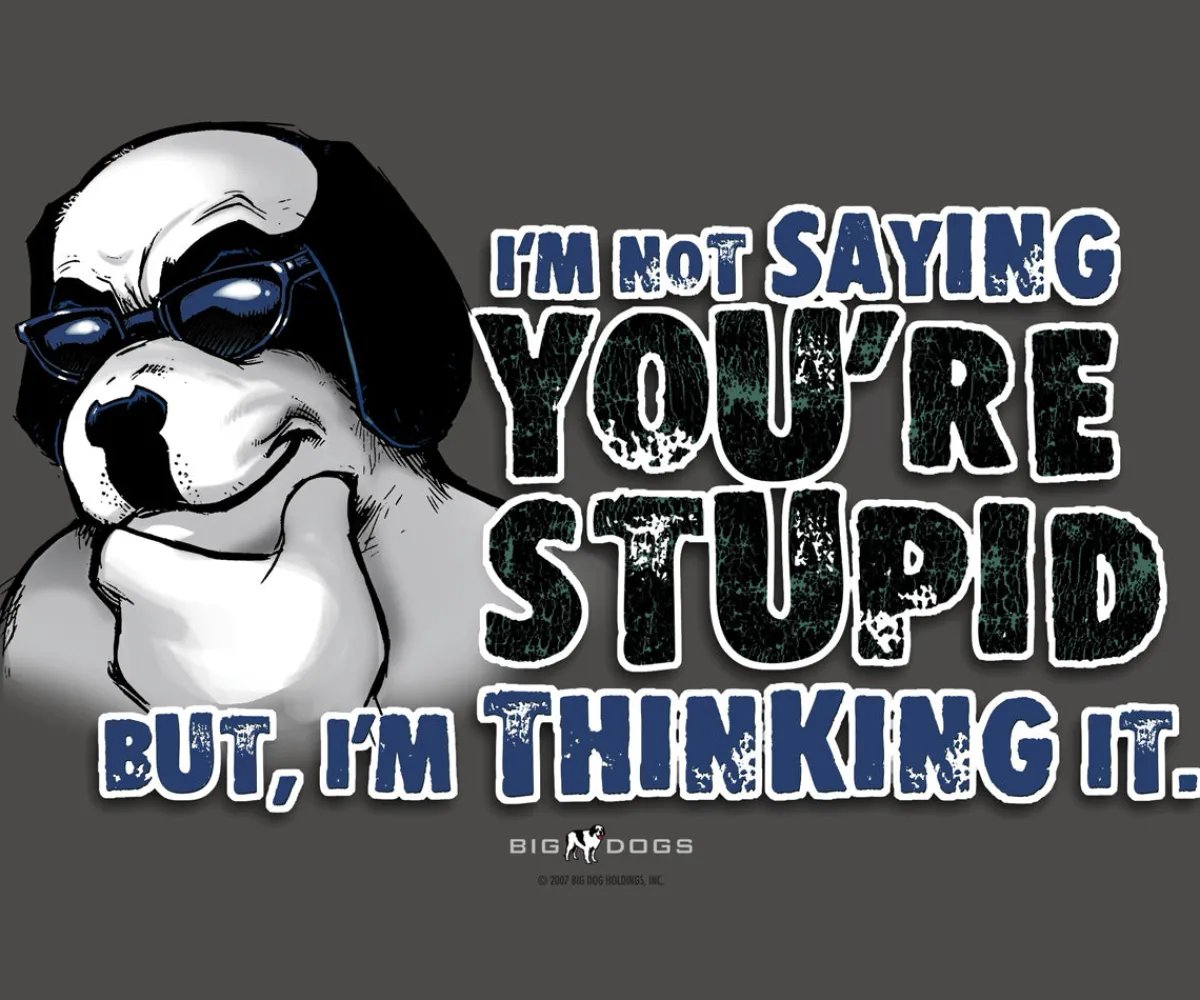 Big Dogs Big Attitude|Not Saying You Are Stupid T-Shirt