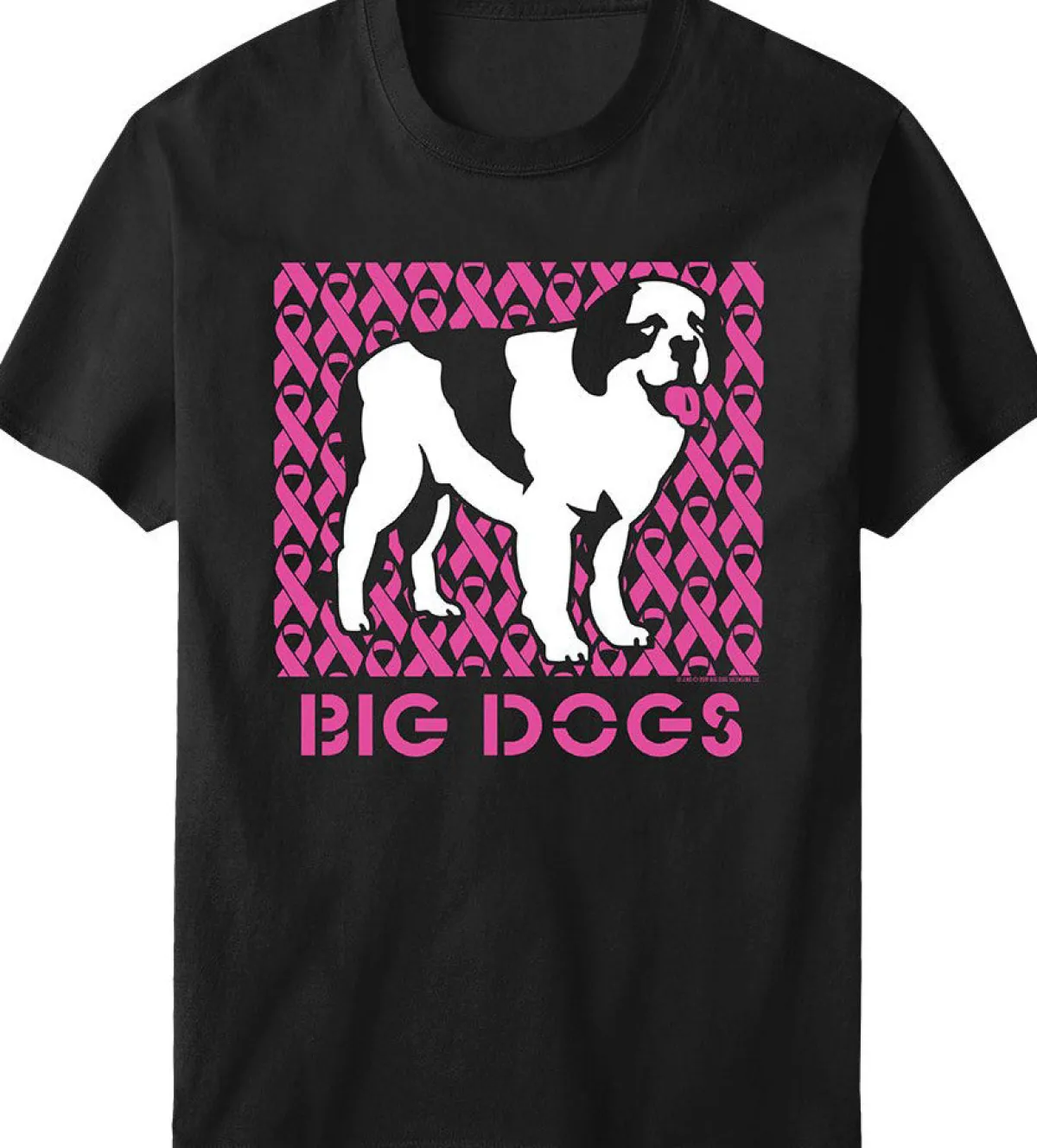 Big Dogs Logo Tees|Pink Ribbon Standing Dog