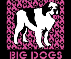 Big Dogs Logo Tees|Pink Ribbon Standing Dog