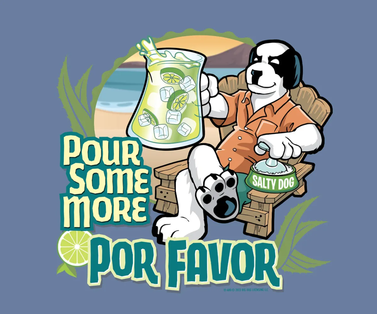 Big Dogs Food & Drink|Pour Some More Por Favor T-Shirt