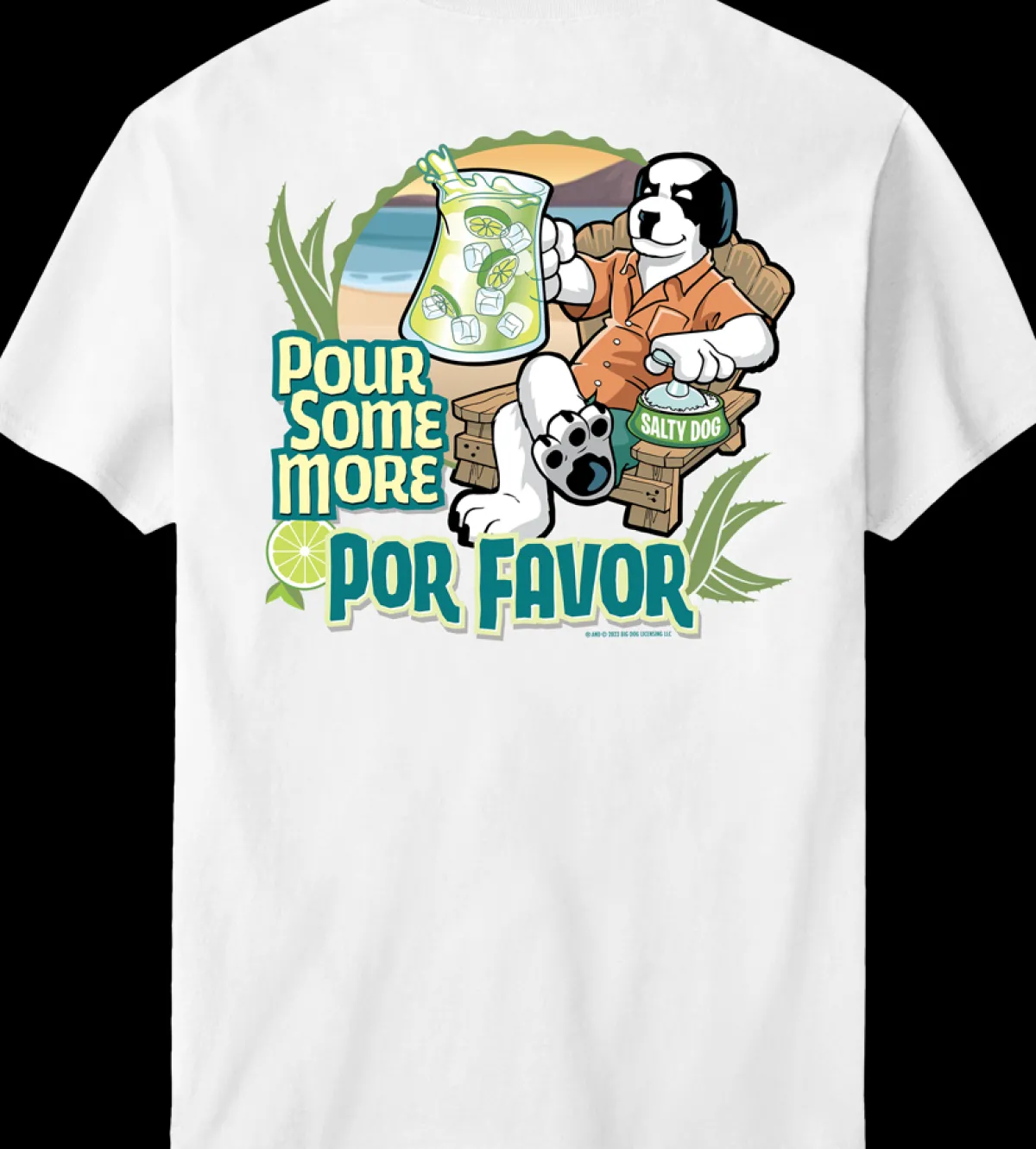 Big Dogs Food & Drink|Pour Some More Por Favor T-Shirt