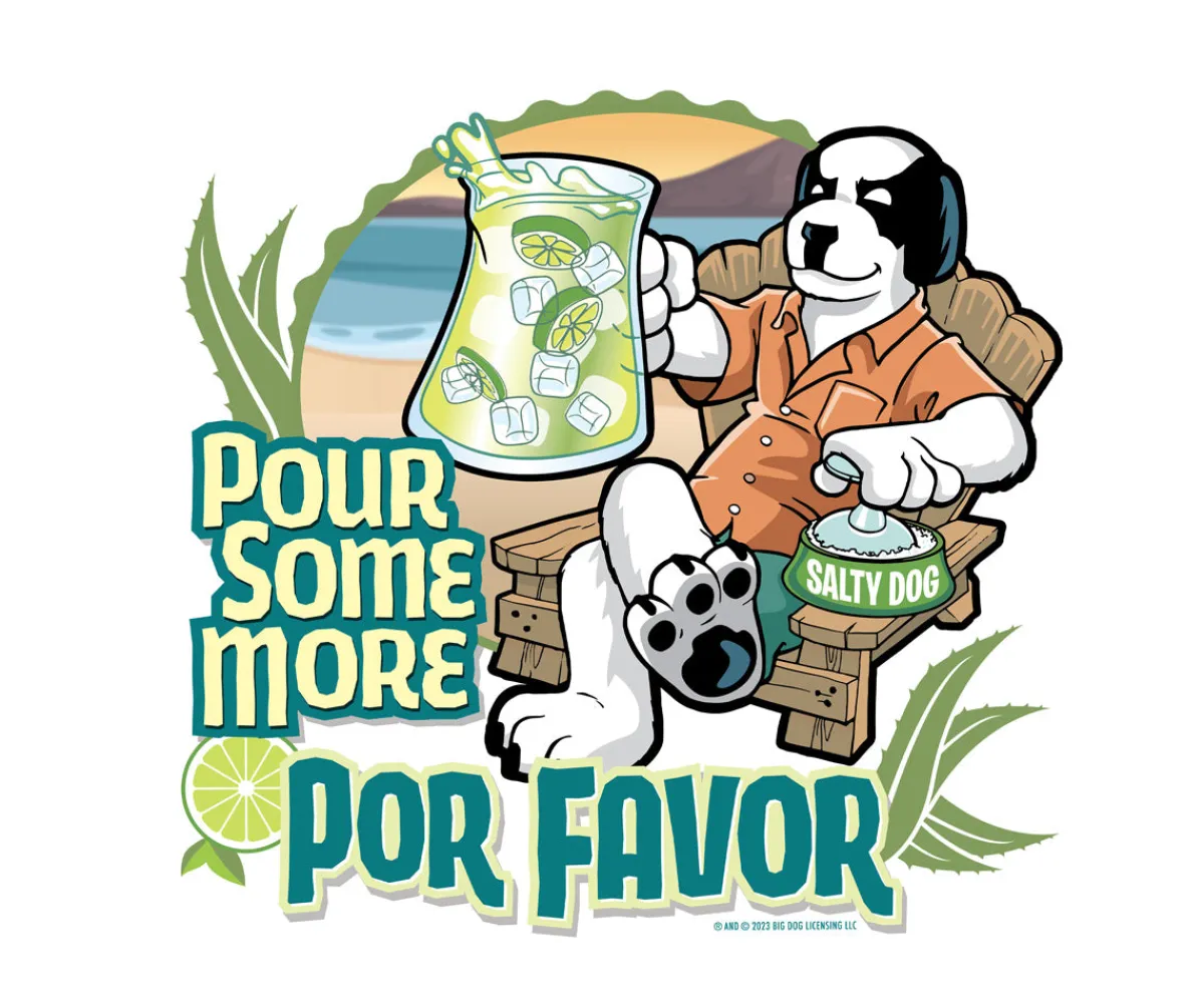 Big Dogs Food & Drink|Pour Some More Por Favor T-Shirt