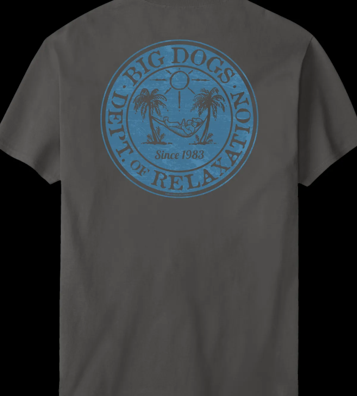 Big Dogs Dept Of Relaxation|Relaxation Badge Denim T-shirt