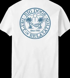 Big Dogs Dept Of Relaxation|Relaxation Badge Denim T-shirt