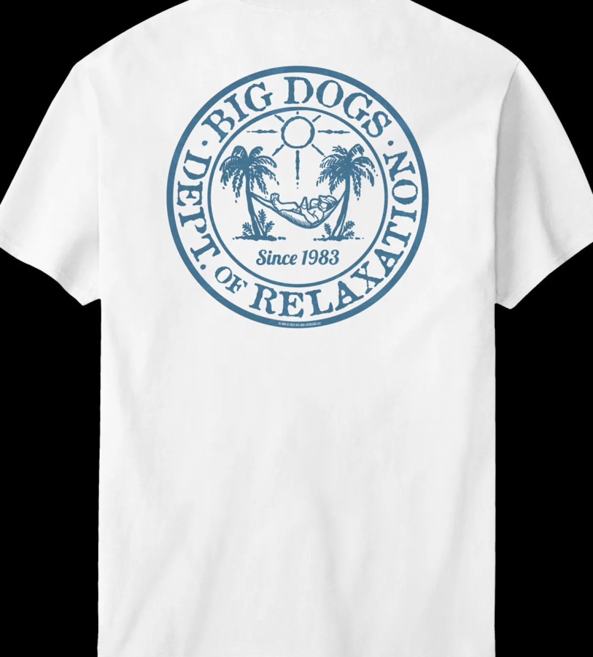 Big Dogs Dept Of Relaxation|Relaxation Badge Denim T-shirt