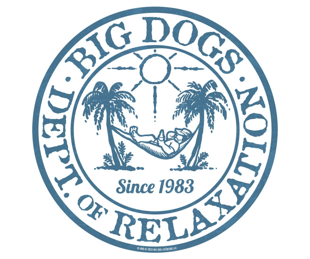 Big Dogs Dept Of Relaxation|Relaxation Badge Denim T-shirt