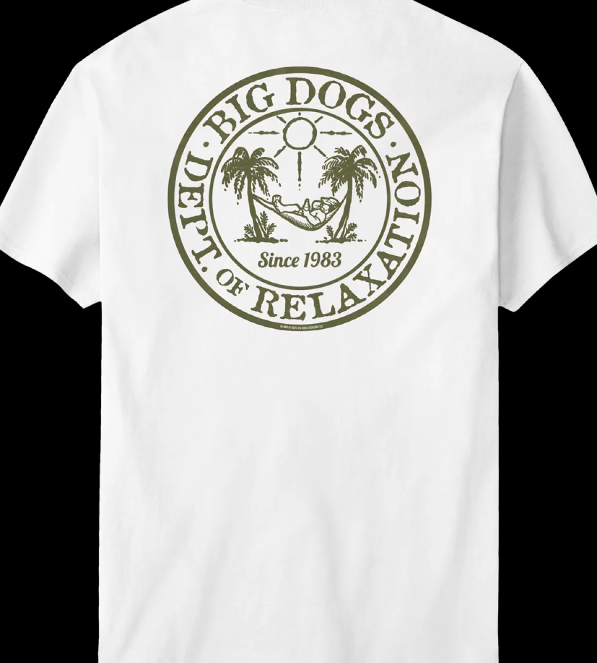 Big Dogs Dept Of Relaxation|Relaxation Badge Olive T-shirt