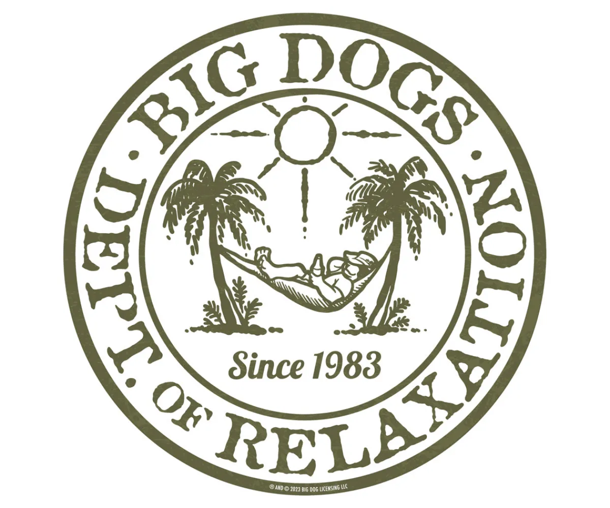 Big Dogs Dept Of Relaxation|Relaxation Badge Olive T-shirt