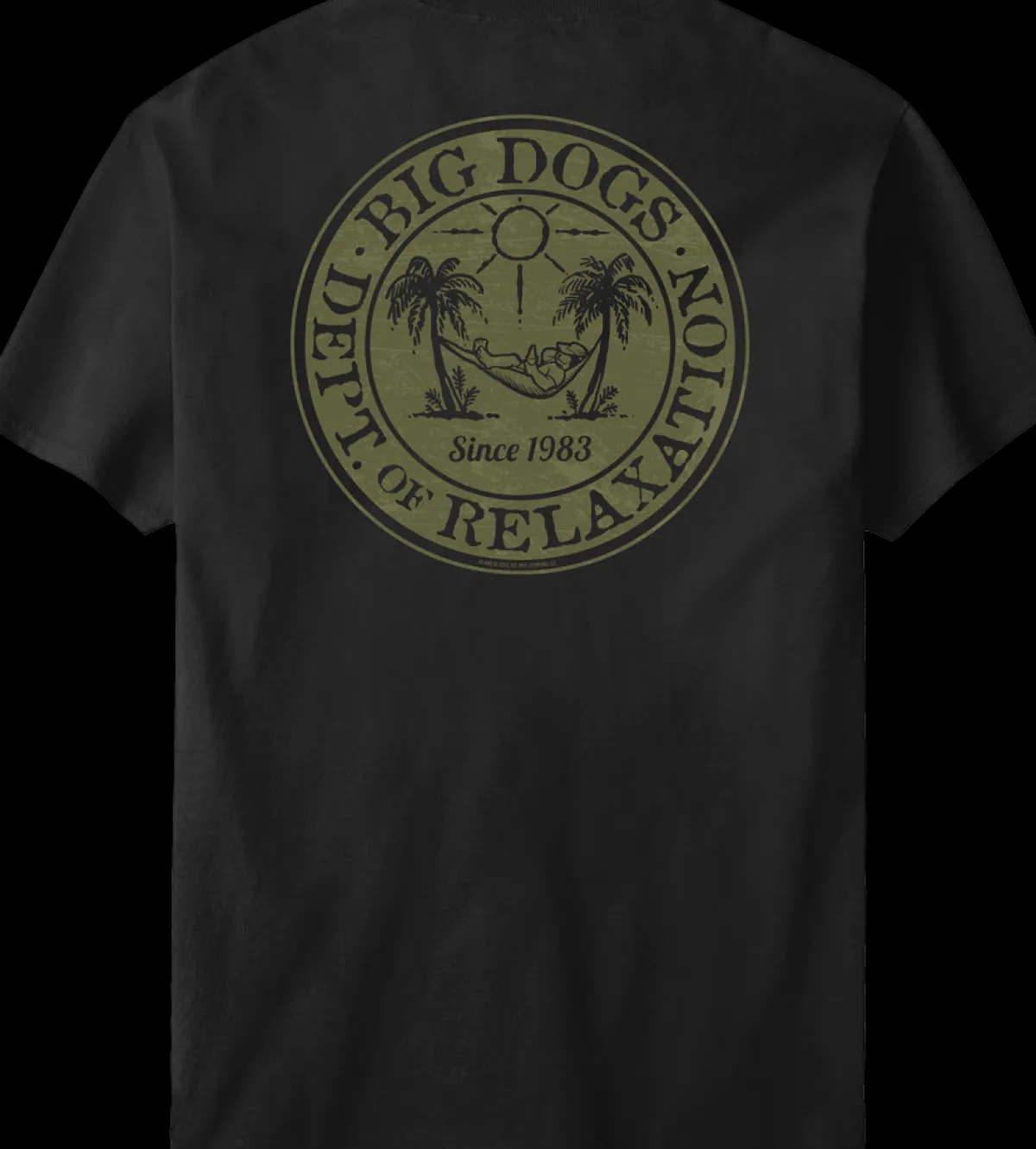 Big Dogs Dept Of Relaxation|Relaxation Badge Olive T-shirt