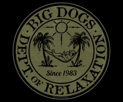 Big Dogs Dept Of Relaxation|Relaxation Badge Olive T-shirt