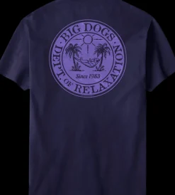 Big Dogs Dept Of Relaxation|Relaxation Badge Purple T-shirt