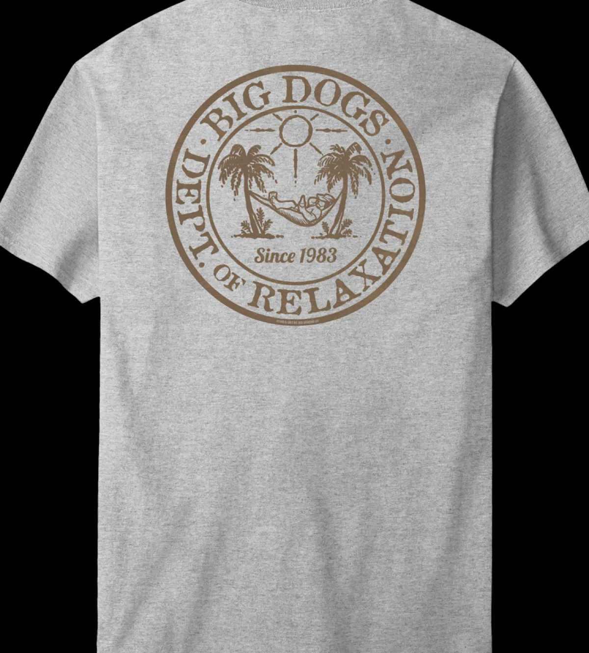 Big Dogs Dept Of Relaxation|Relaxation Badge Tan T-shirt
