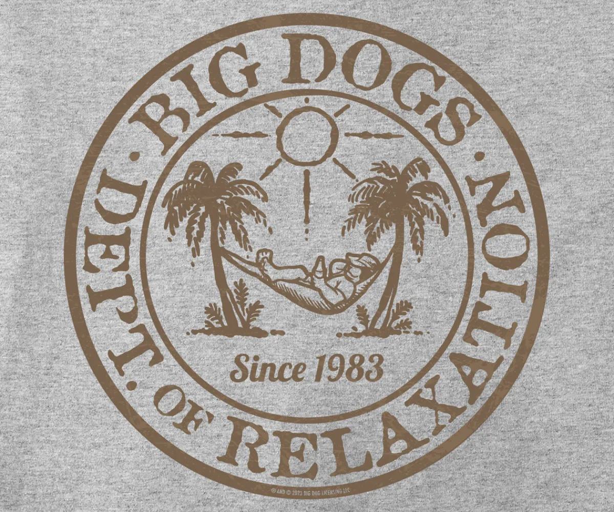 Big Dogs Dept Of Relaxation|Relaxation Badge Tan T-shirt