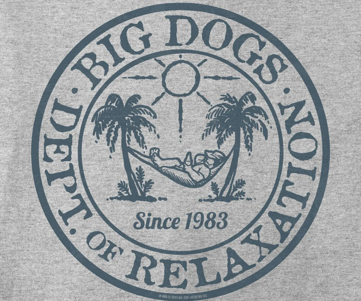 Big Dogs Dept Of Relaxation|Relaxation Badge T-shirt