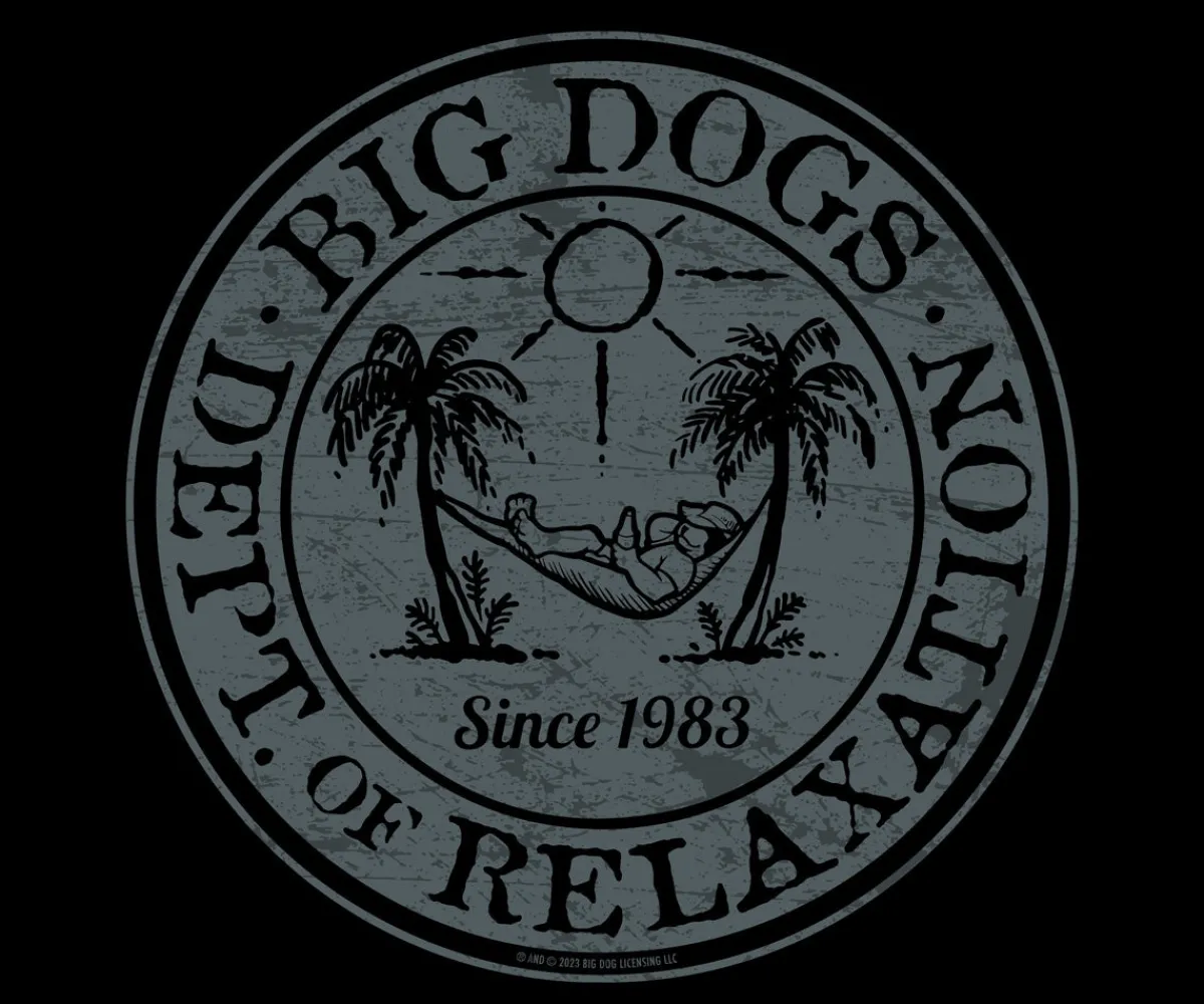 Big Dogs Dept Of Relaxation|Relaxation Badge T-shirt