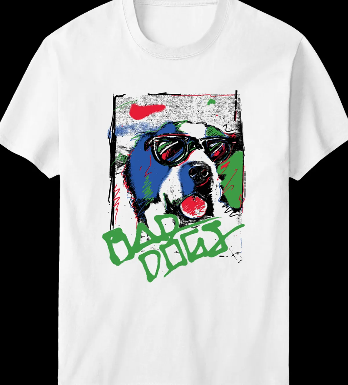 Big Dogs Big Attitude|Retro Bad Dog Graffiti T-Shirt