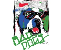 Big Dogs Big Attitude|Retro Bad Dog Graffiti T-Shirt