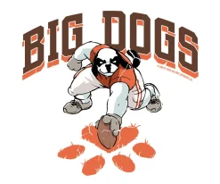 Big Dogs Sports|Parody|SC Paw Football T-shirt