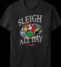 Big Dogs Holiday|Humor|Sleigh All Day T-shirt