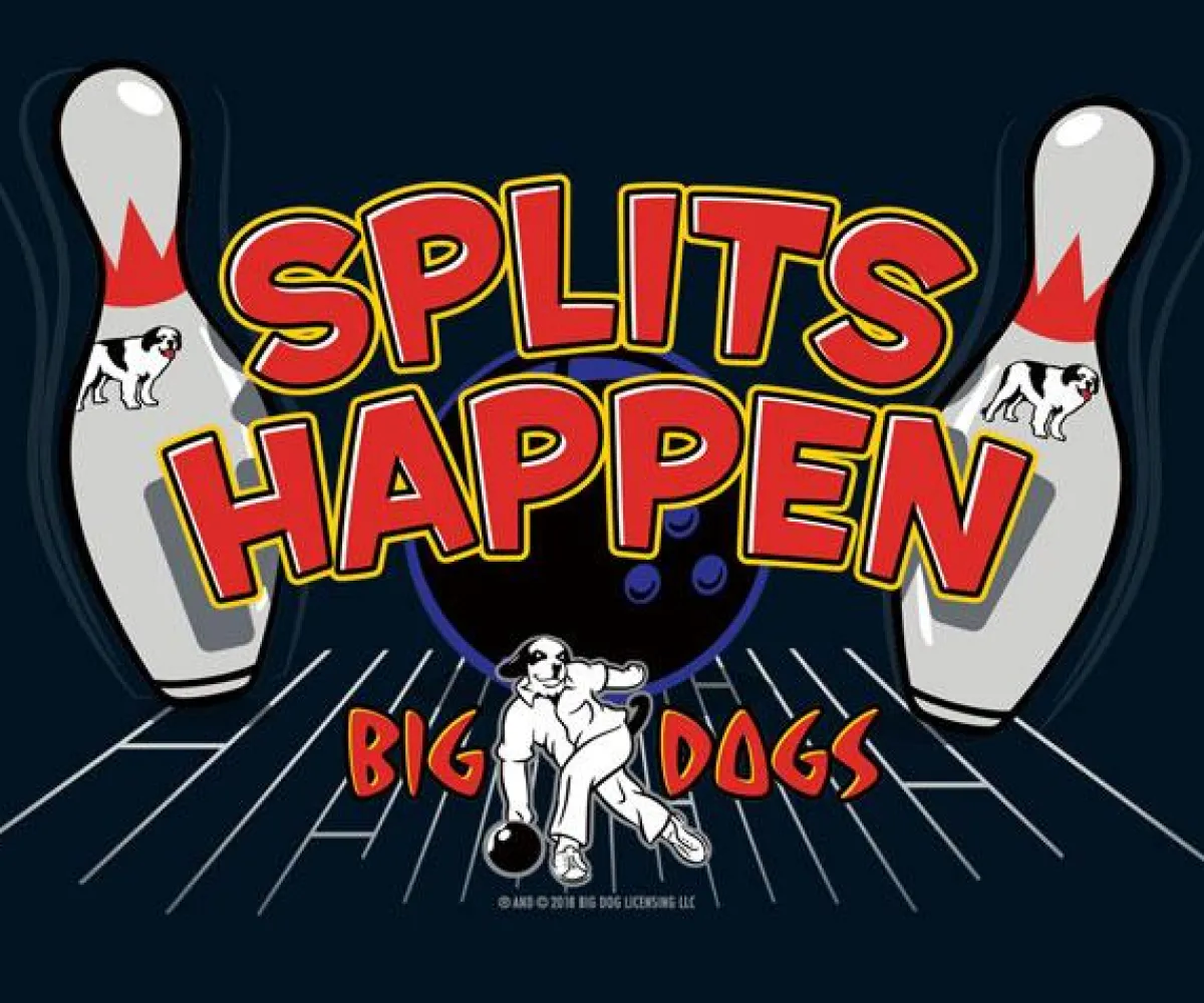 Big Dogs Sports|Split Happens Bowling T-Shirt